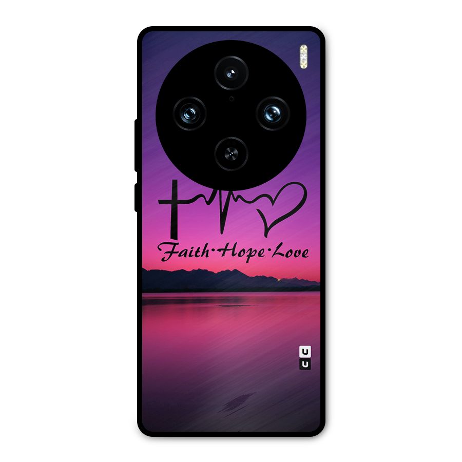 Faith Hope Love Evening Sky Metal Back Case for Vivo X100 Pro