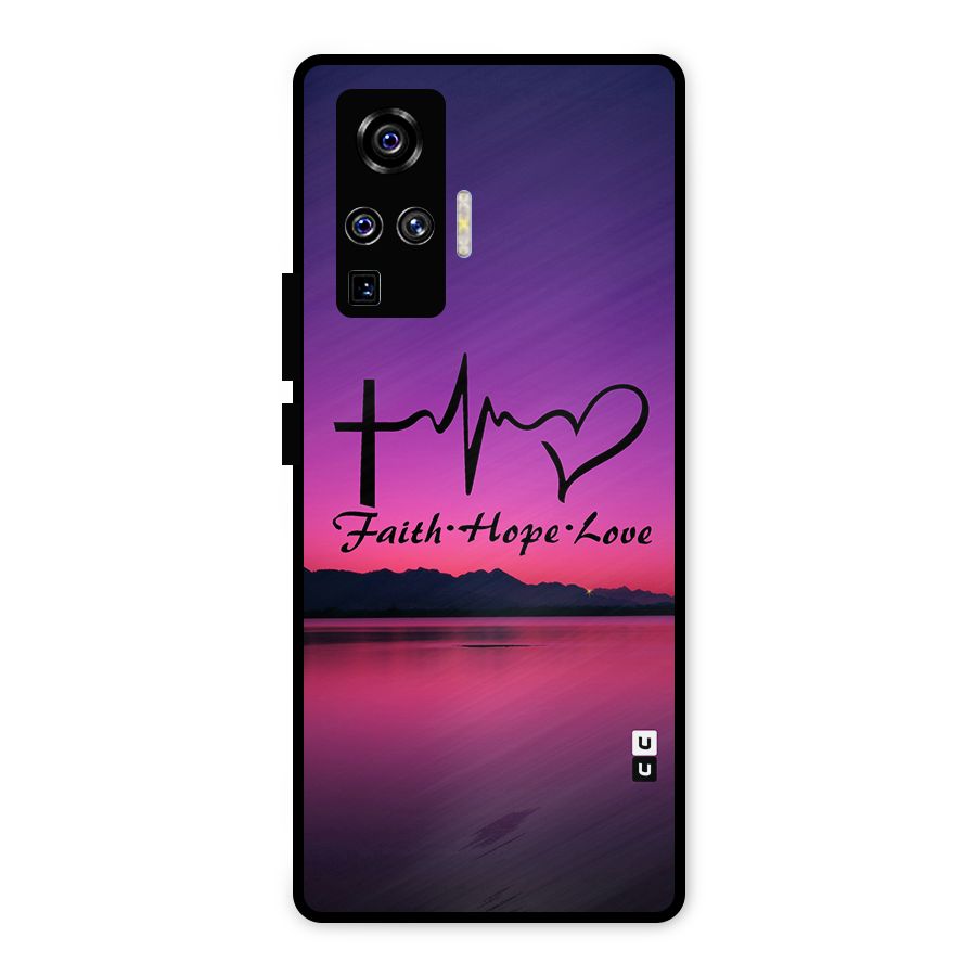 Faith Hope Love Evening Sky Metal Back Case for Vivo X50 Pro