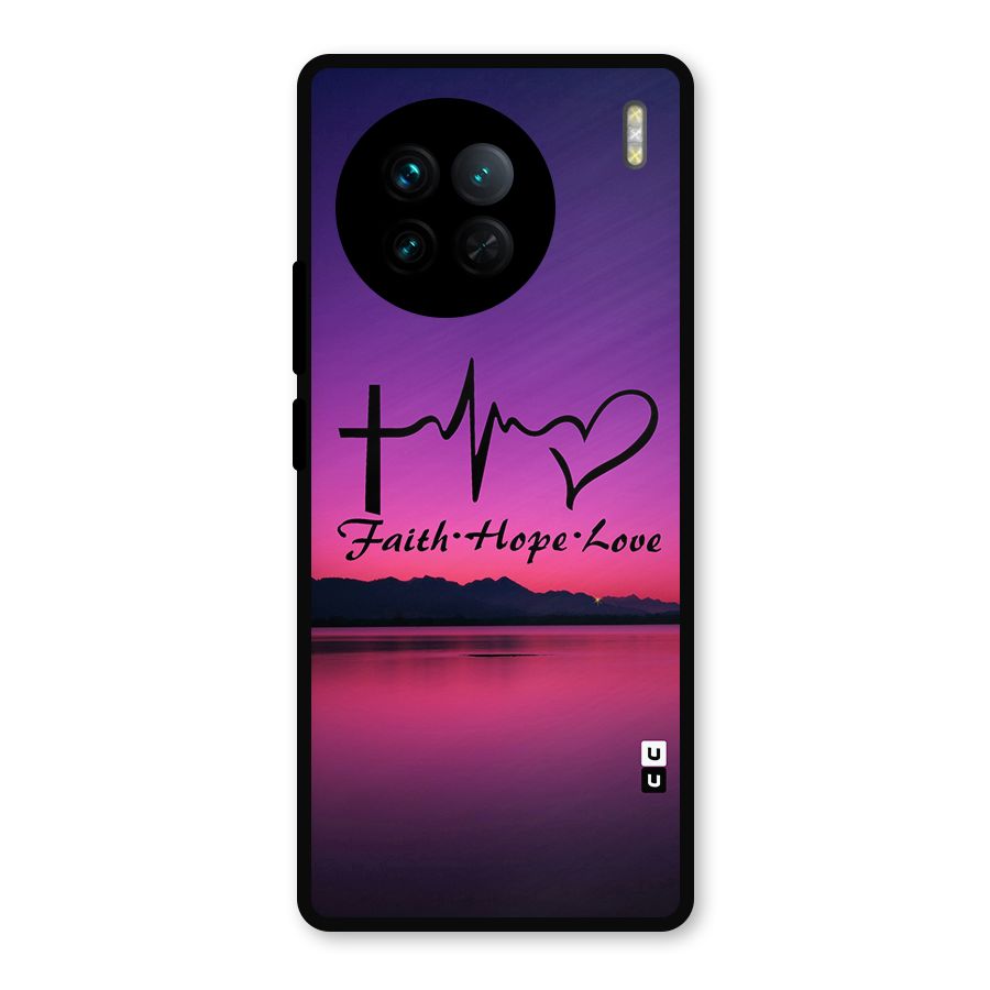 Faith Hope Love Evening Sky Metal Back Case for Vivo X90