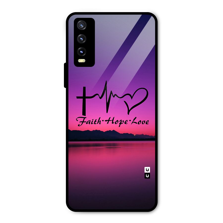 Faith Hope Love Evening Sky Metal Back Case for Vivo Y20g