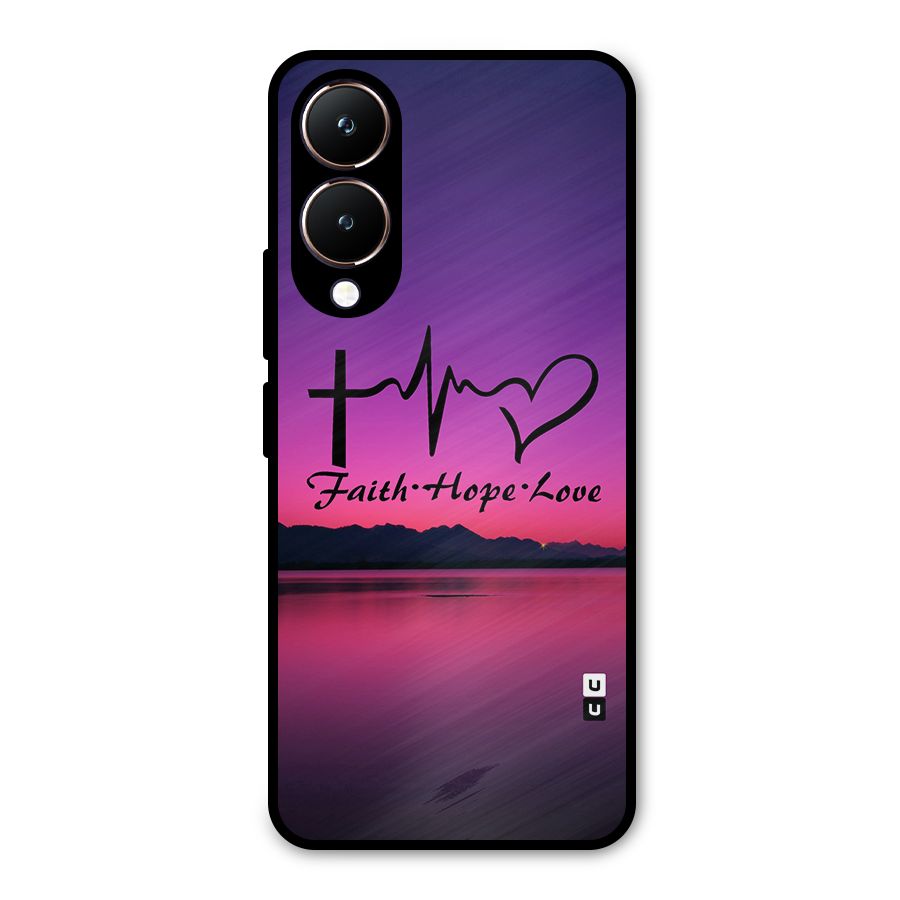 Faith Hope Love Evening Sky Metal Back Case for Vivo Y28