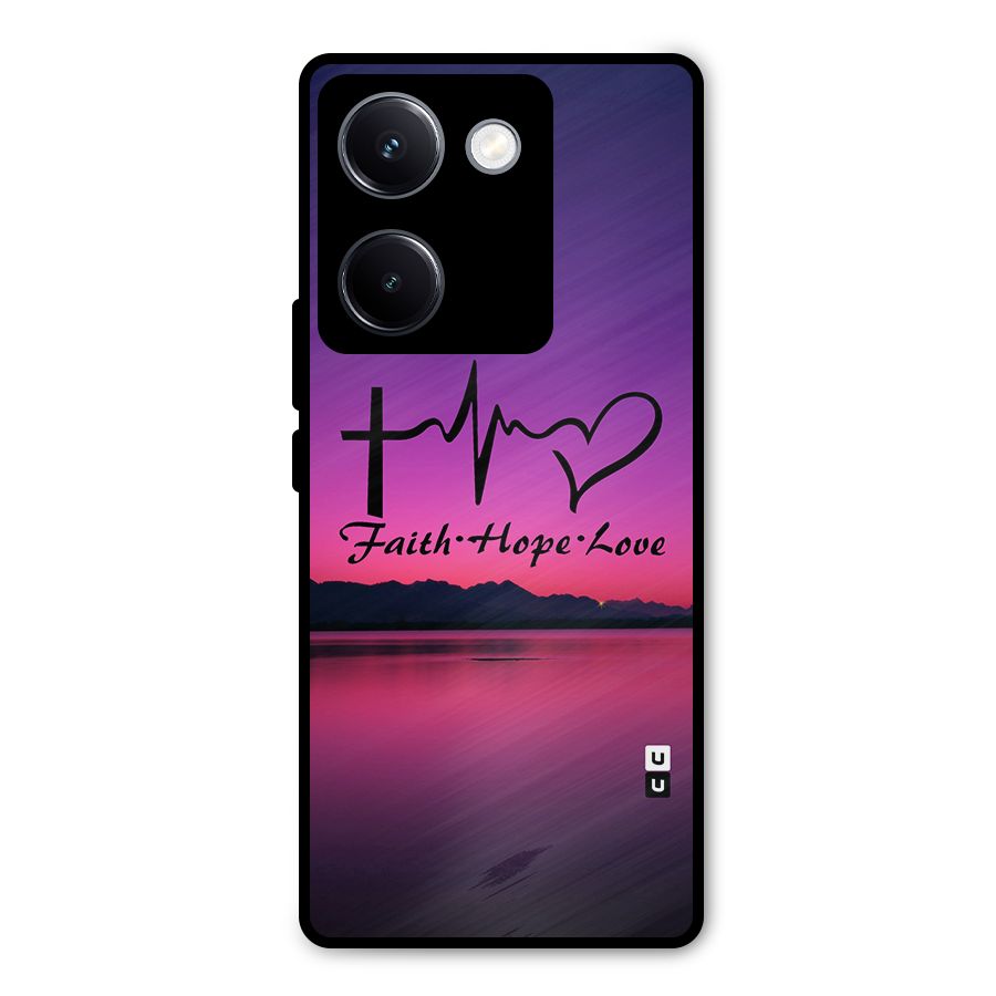 Faith Hope Love Evening Sky Metal Back Case for Vivo Y300 Plus