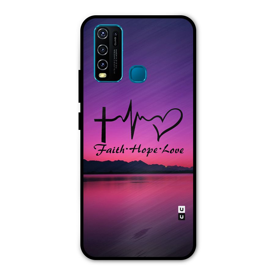 Faith Hope Love Evening Sky Metal Back Case for Vivo Y50