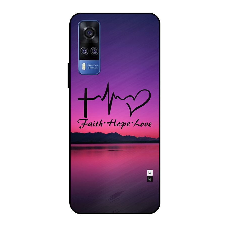 Faith Hope Love Evening Sky Metal Back Case for Vivo Y51