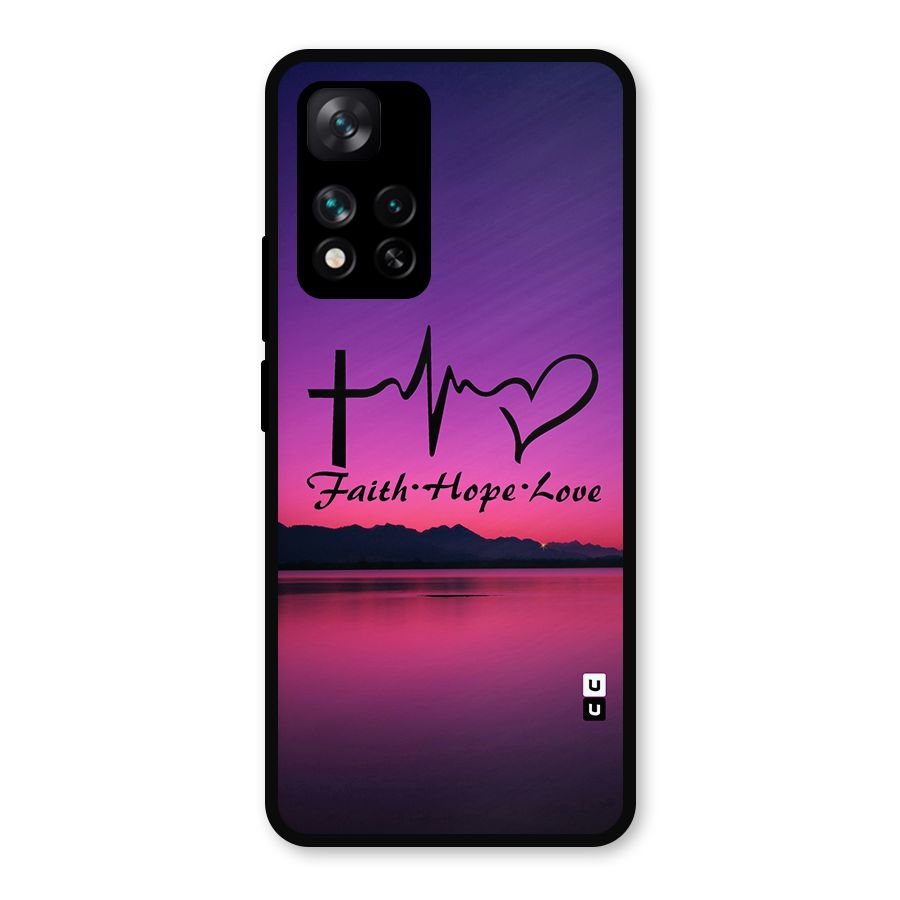 Faith Hope Love Evening Sky Metal Back Case for Xiaomi 11i Hypercharge 5G