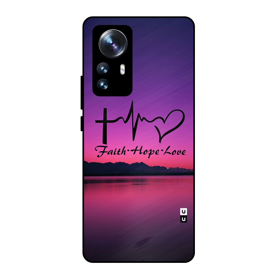 Faith Hope Love Evening Sky Metal Back Case for Xiaomi 12 Pro