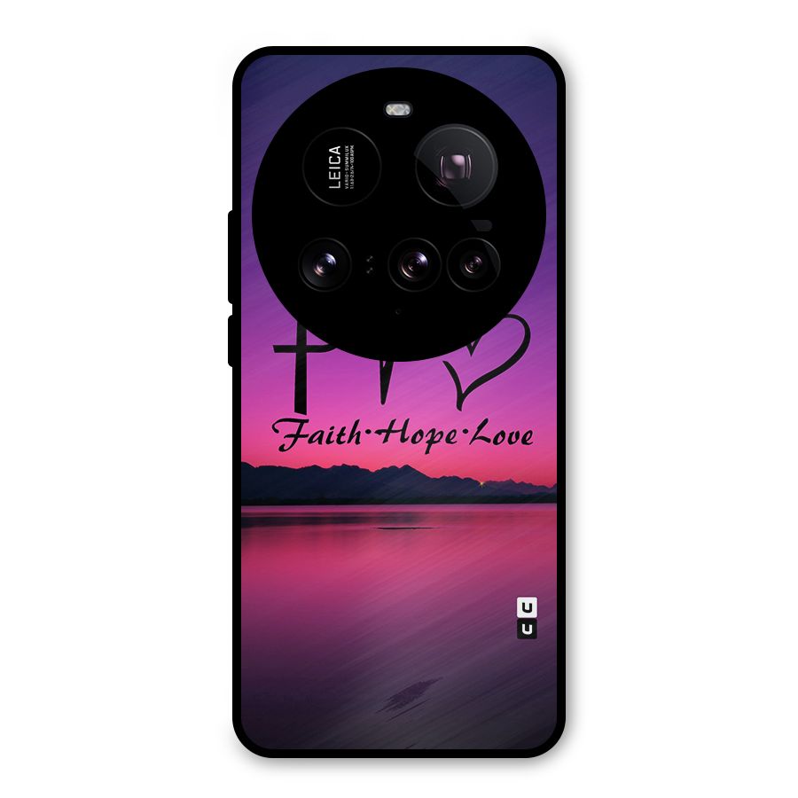 Faith Hope Love Evening Sky Metal Back Case for Xiaomi 15 Ultra