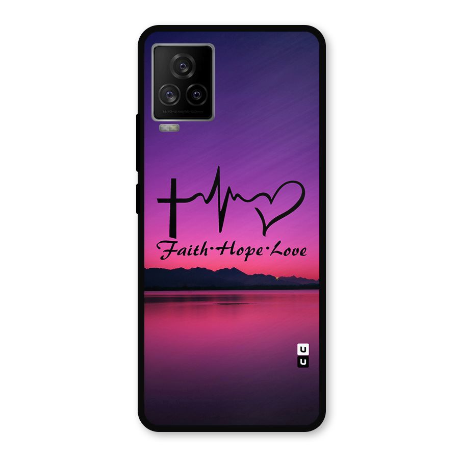 Faith Hope Love Evening Sky Metal Back Case for iQOO 7 Legend 5G