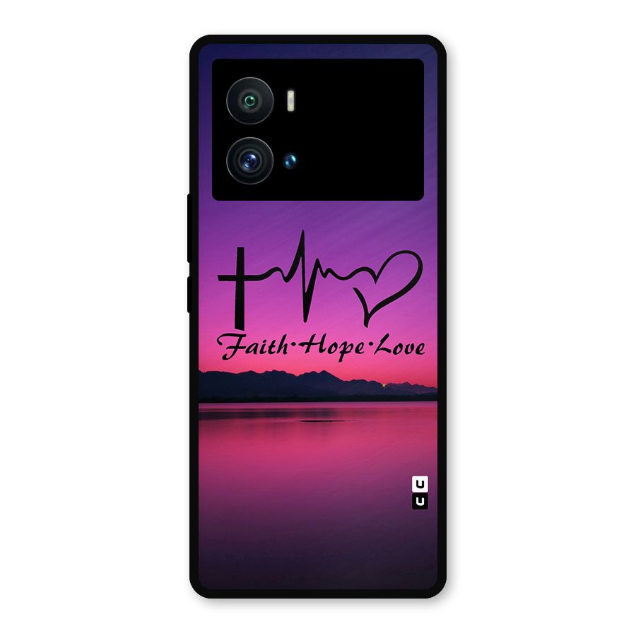 Faith Hope Love Evening Sky Metal Back Case for iQOO 9 Pro