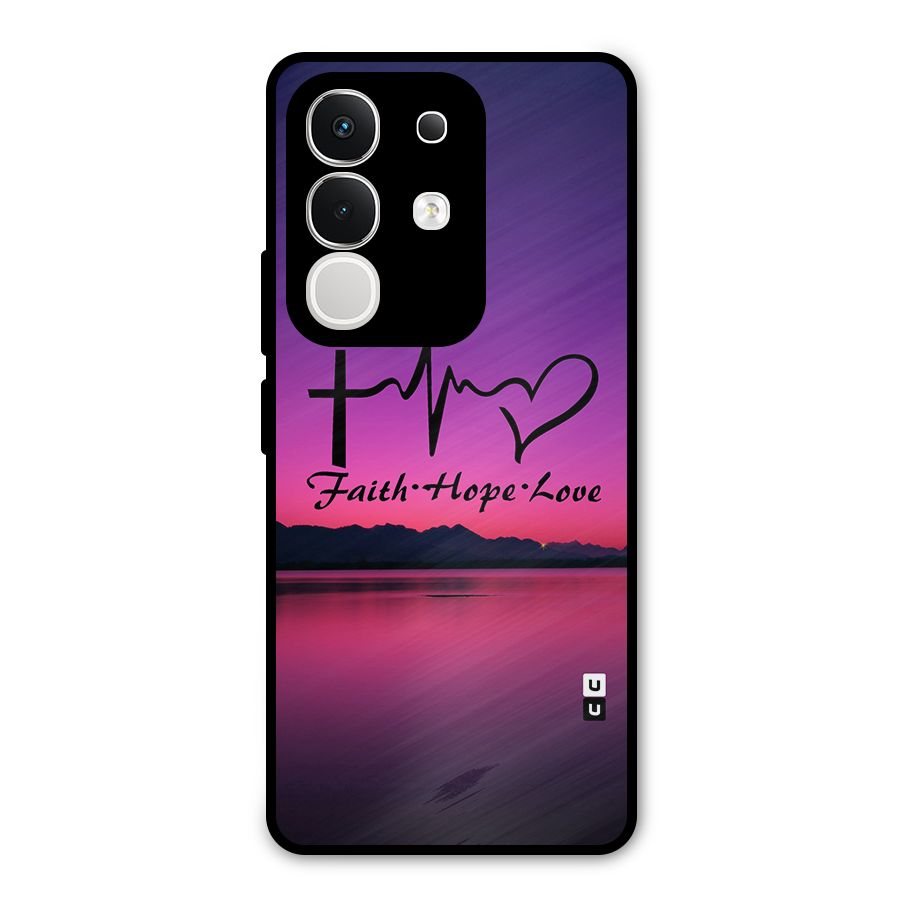 Faith Hope Love Evening Sky Metal Back Case for iQOO Z10x