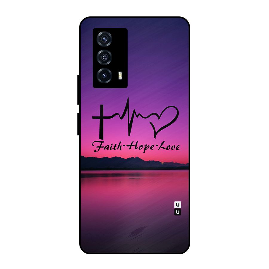 Faith Hope Love Evening Sky Metal Back Case for iQOO Z5