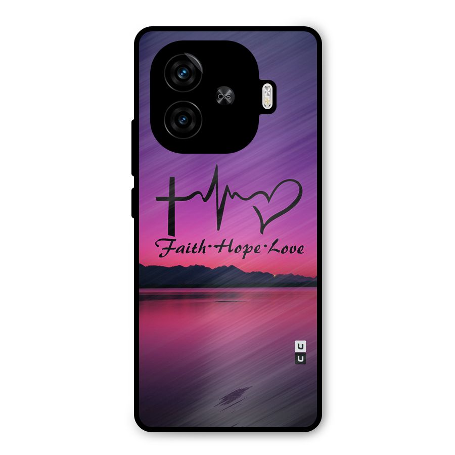 Faith Hope Love Evening Sky Metal Back Case for iQOO Z9 Turbo