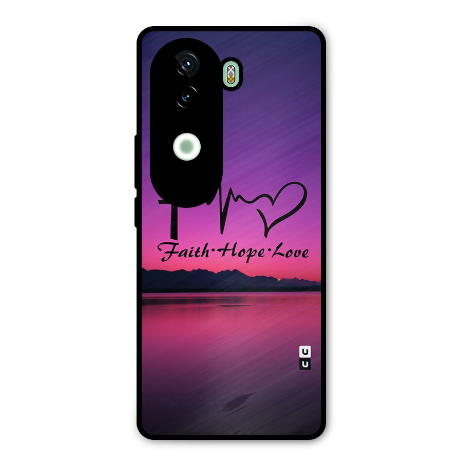 Faith Hope Love Evening Sky Metal Back Case for iQOO Z9s