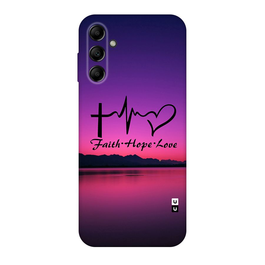 Faith Hope Love Evening Sky Original Polycarbonate Back Case for Galaxy A14 5G