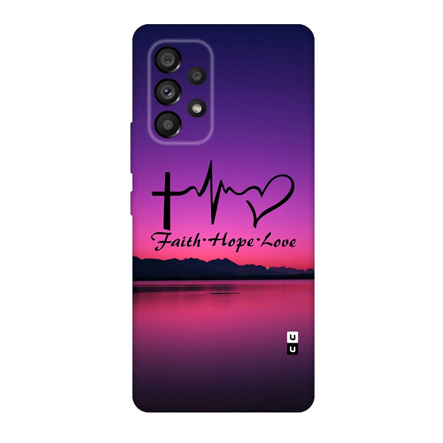 Faith Hope Love Evening Sky Original Polycarbonate Back Case for Galaxy A53 5G