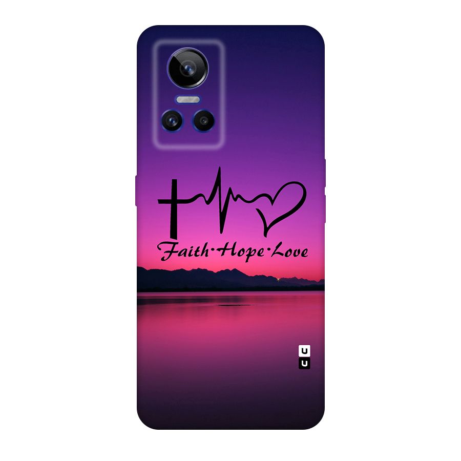 Faith Hope Love Evening Sky Original Polycarbonate Back Case for Realme GT Neo 3