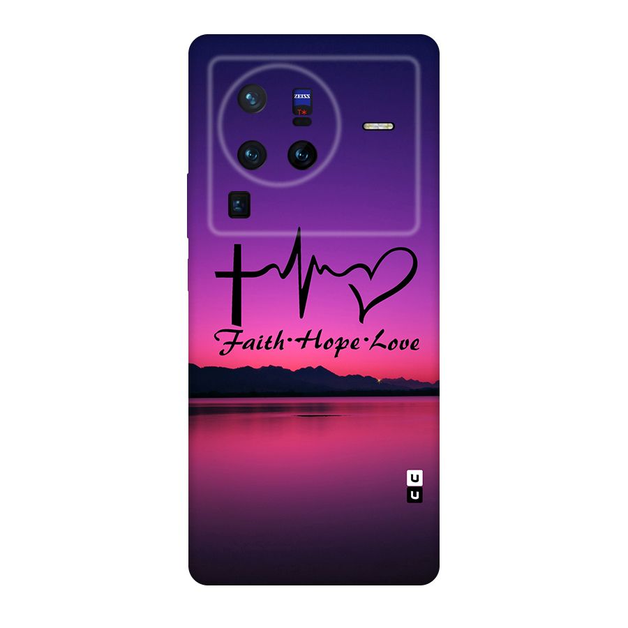 Faith Hope Love Evening Sky Original Polycarbonate Back Case for Vivo X80