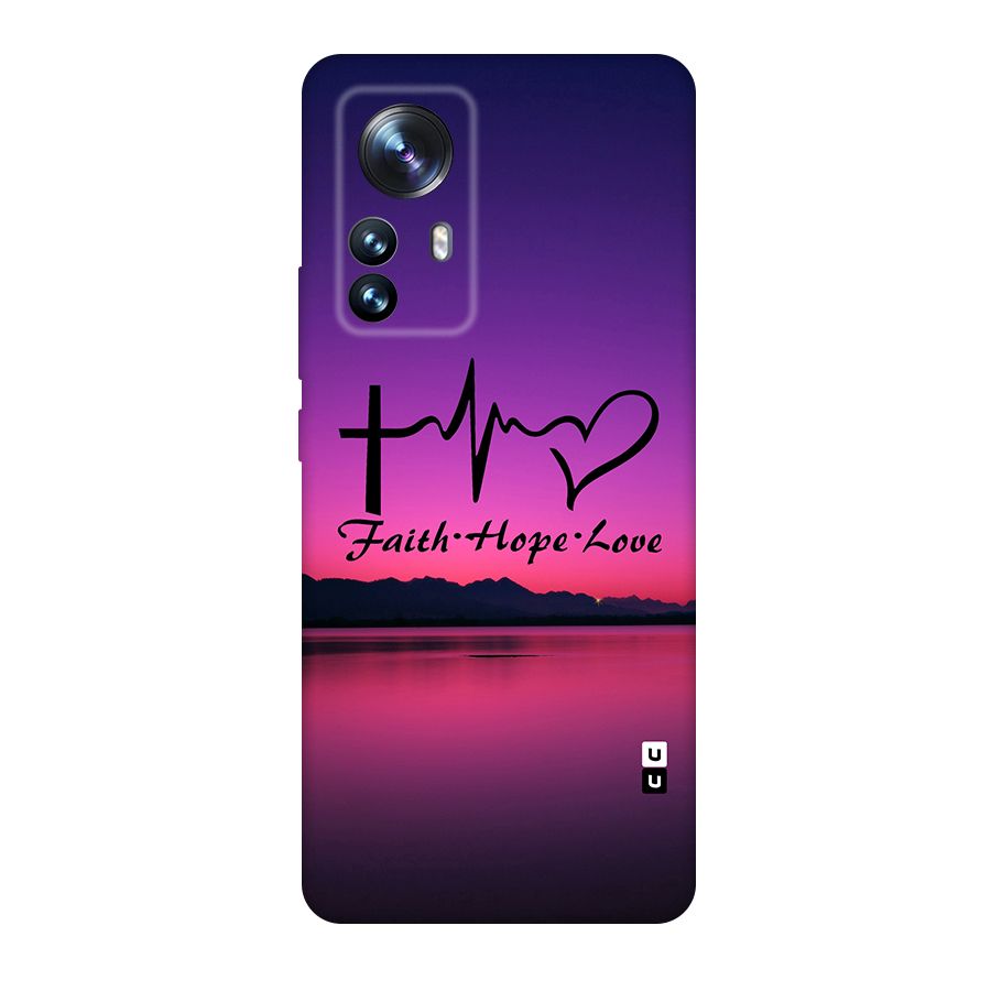 Faith Hope Love Evening Sky Original Polycarbonate Back Case for Xiaomi 12 Pro
