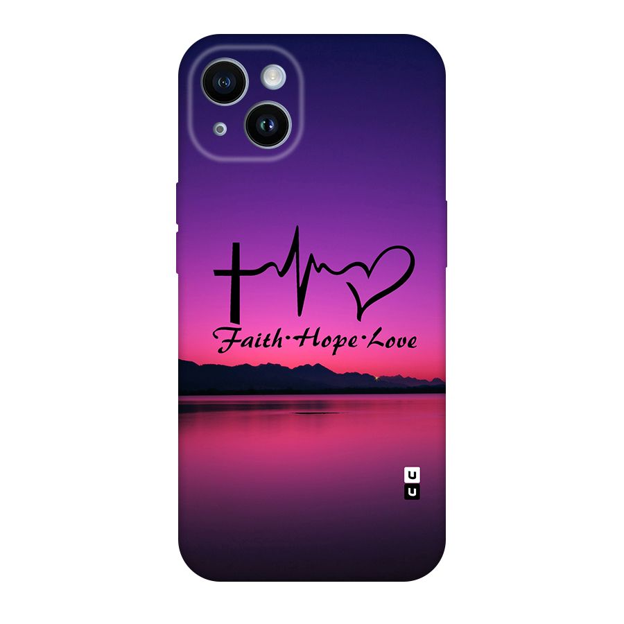 Faith Hope Love Evening Sky Original Polycarbonate Back Case for iPhone 14