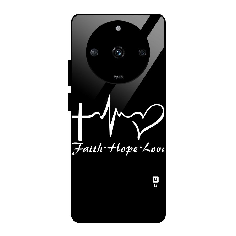 Faith Hope Love Heart Sign Glass Back Case for Realme Narzo 60 5G
