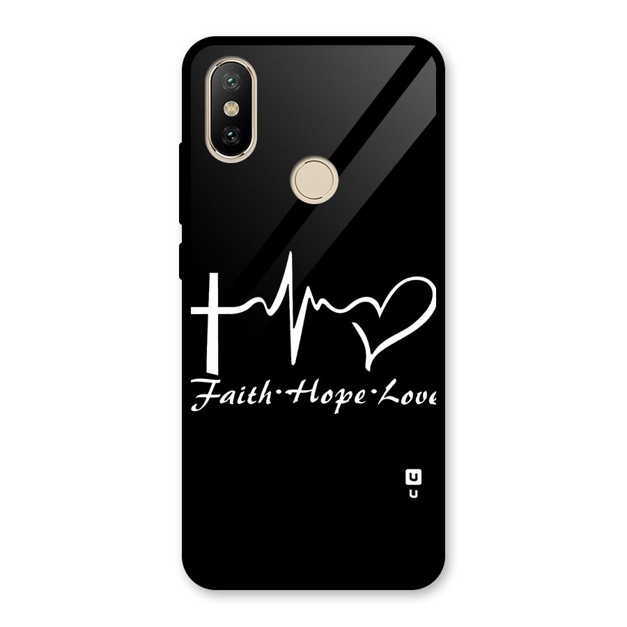 Faith Hope Love Heart Sign Glass Back Case for Redmi A2