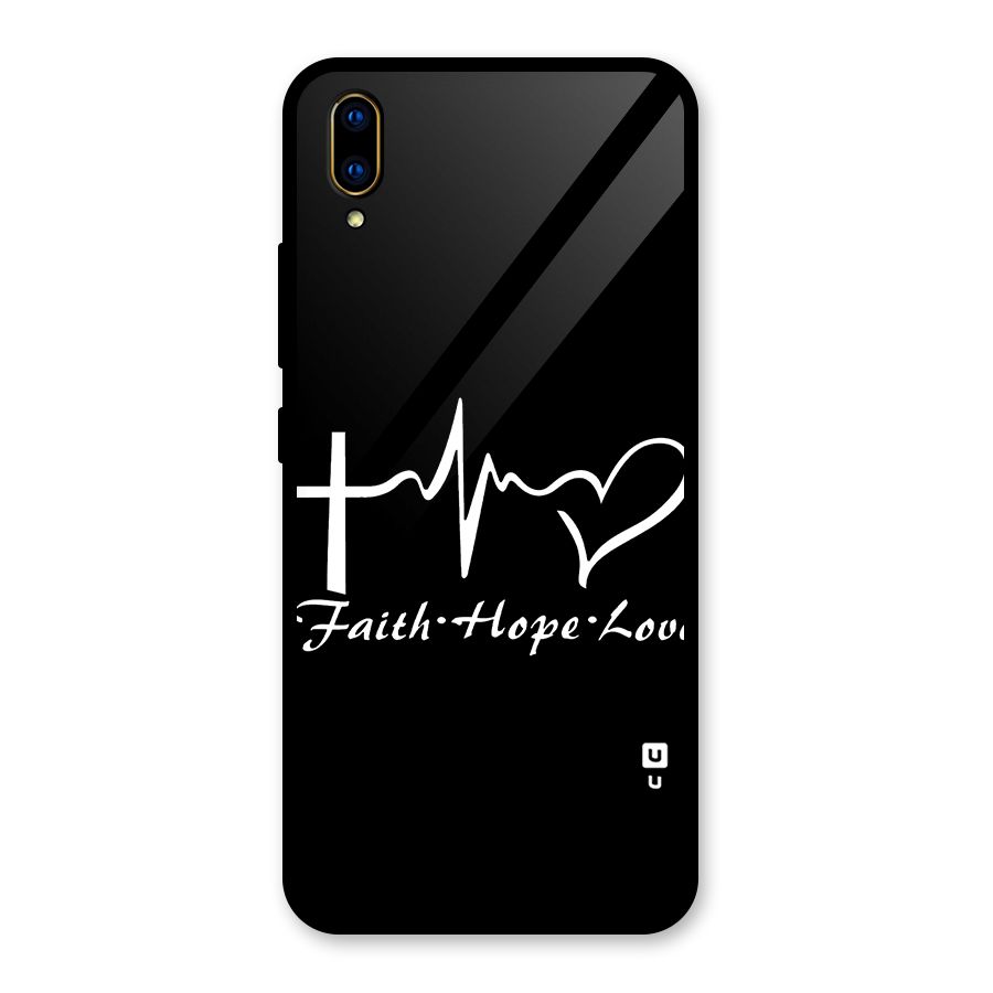 Faith Hope Love Heart Sign Glass Back Case for Vivo V11 Pro