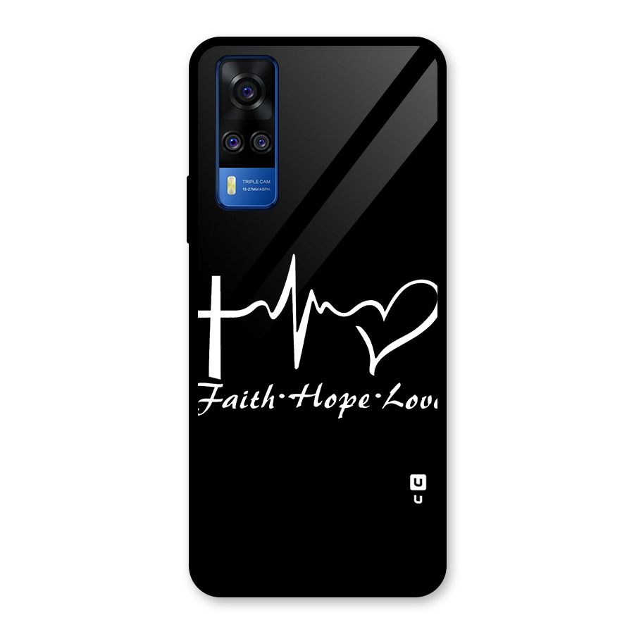 Faith Hope Love Heart Sign Glass Back Case for Vivo Y31