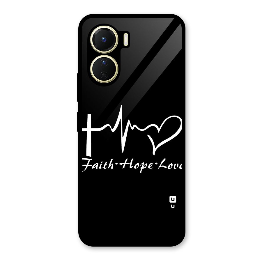Faith Hope Love Heart Sign Glass Back Case for Vivo Y56