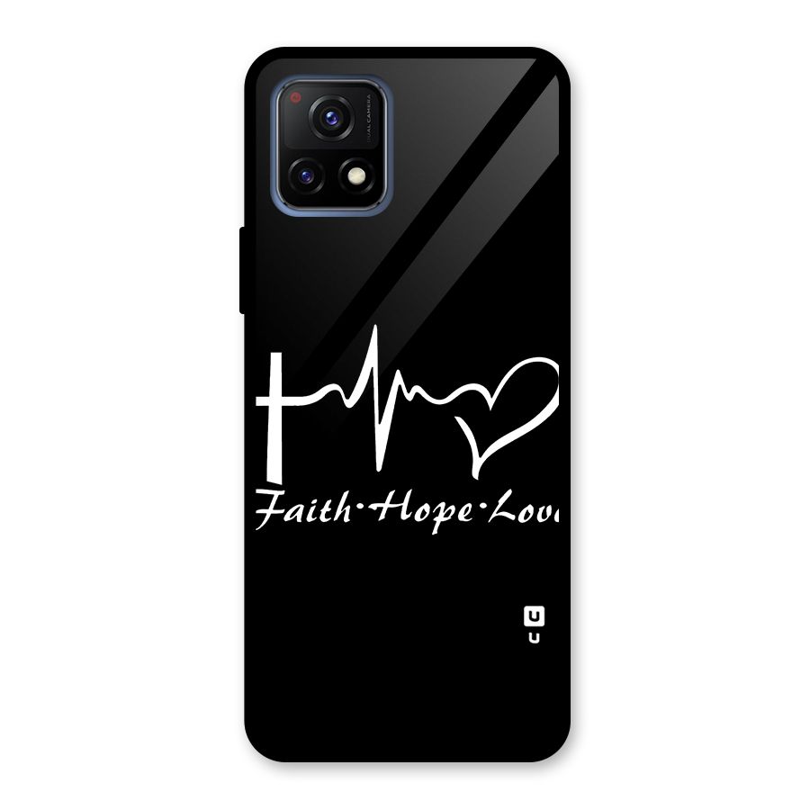 Faith Hope Love Heart Sign Glass Back Case for Vivo Y72 5G