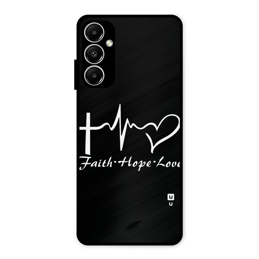 Faith Hope Love Heart Sign Metal Back Case for Galaxy A05s