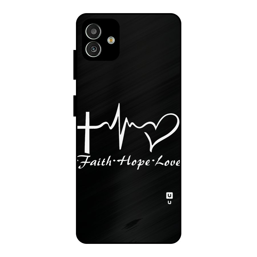 Faith Hope Love Heart Sign Metal Back Case for Galaxy M13 5G