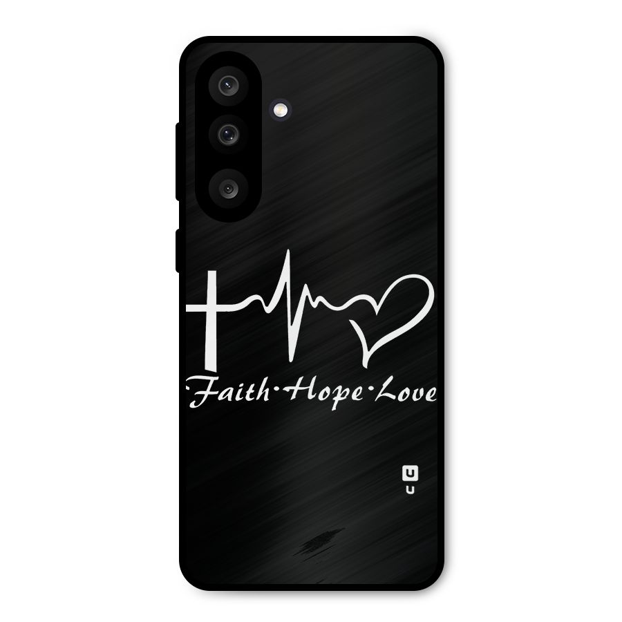 Faith Hope Love Heart Sign Metal Back Case for Galaxy M56