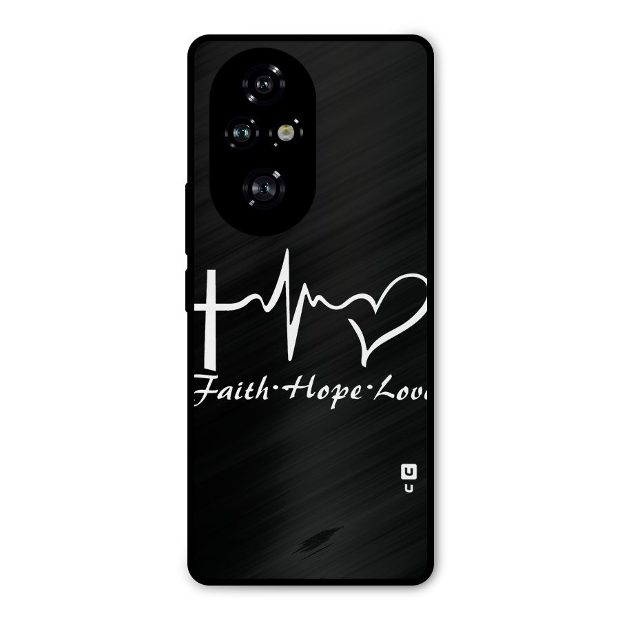 Faith Hope Love Heart Sign Metal Back Case for Honor 200 Pro
