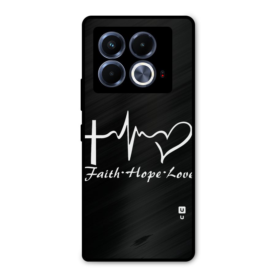 Faith Hope Love Heart Sign Metal Back Case for Infinix Note 40 5G