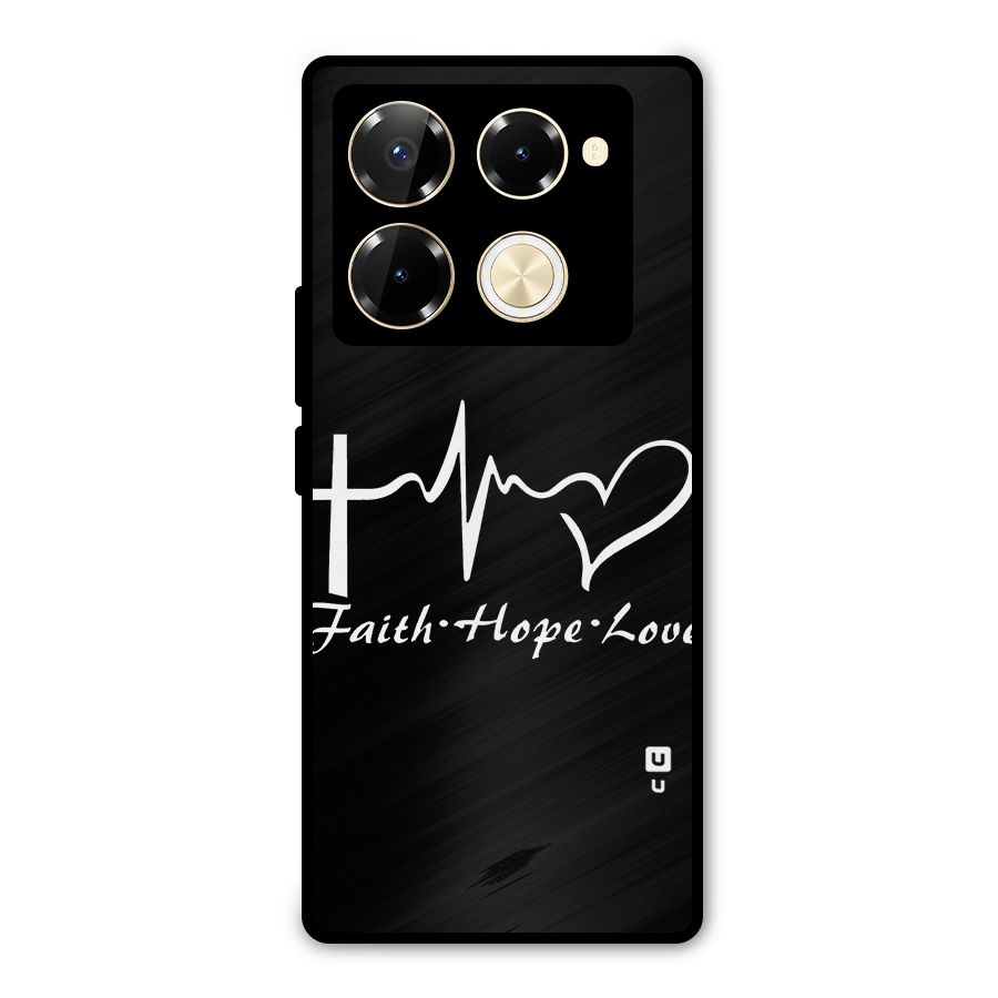 Faith Hope Love Heart Sign Metal Back Case for Infinix Note 40 Pro Plus
