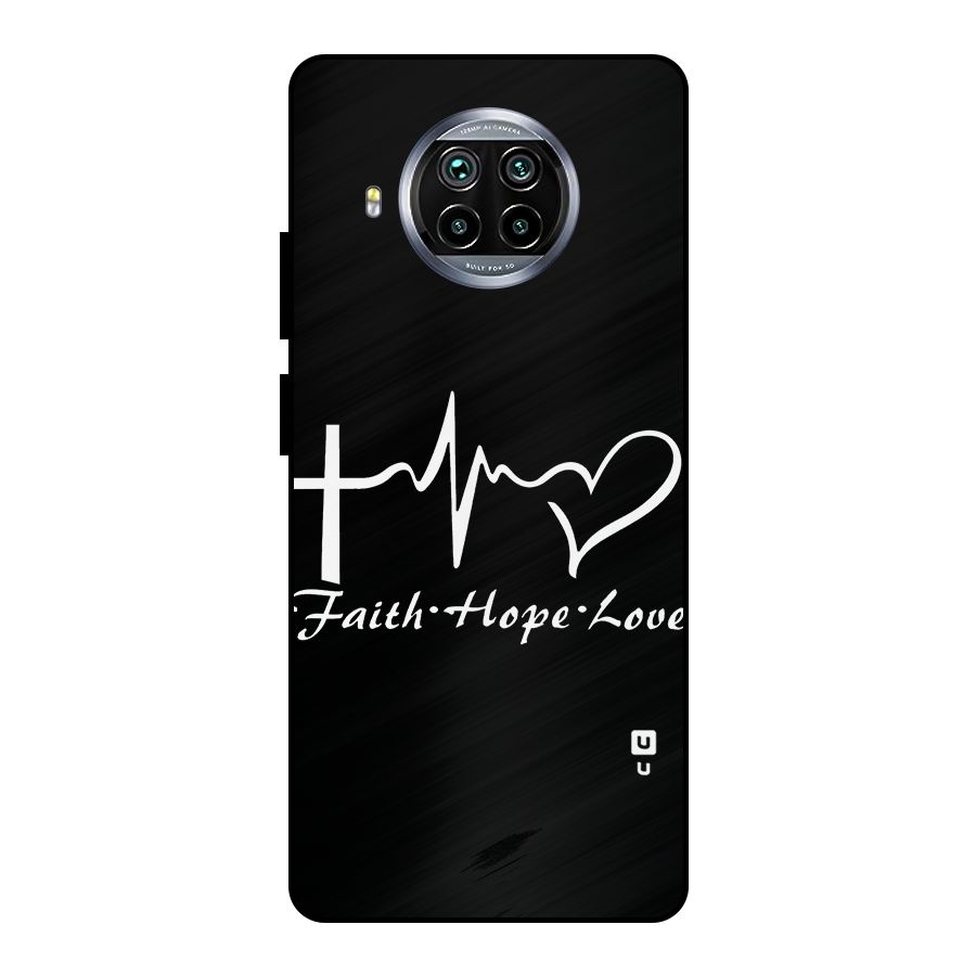 Faith Hope Love Heart Sign Metal Back Case for Mi 10i