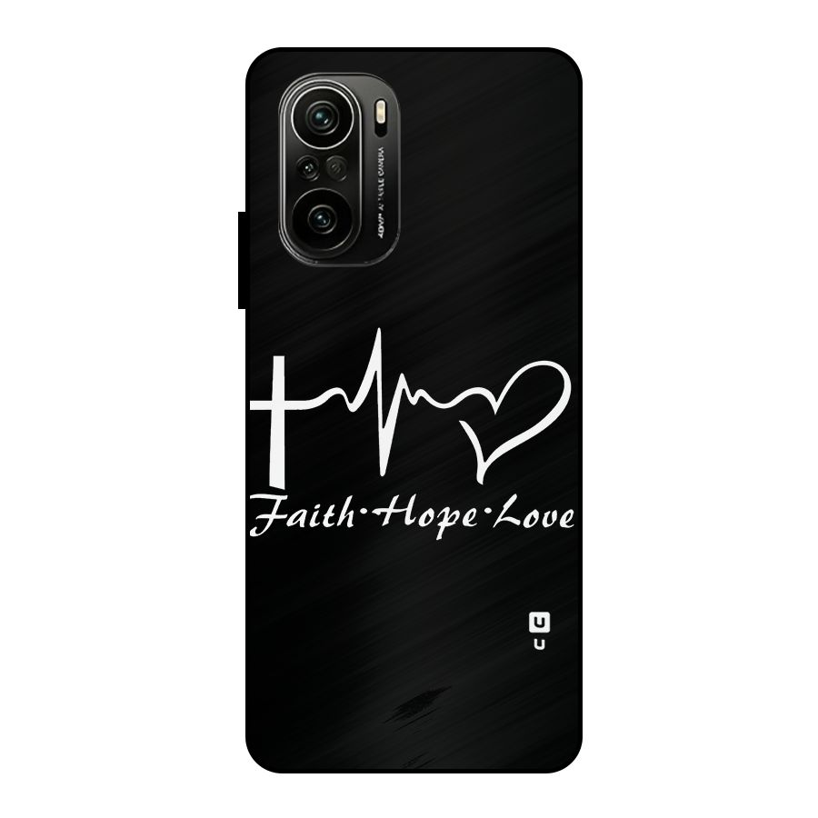 Faith Hope Love Heart Sign Metal Back Case for Mi 11x