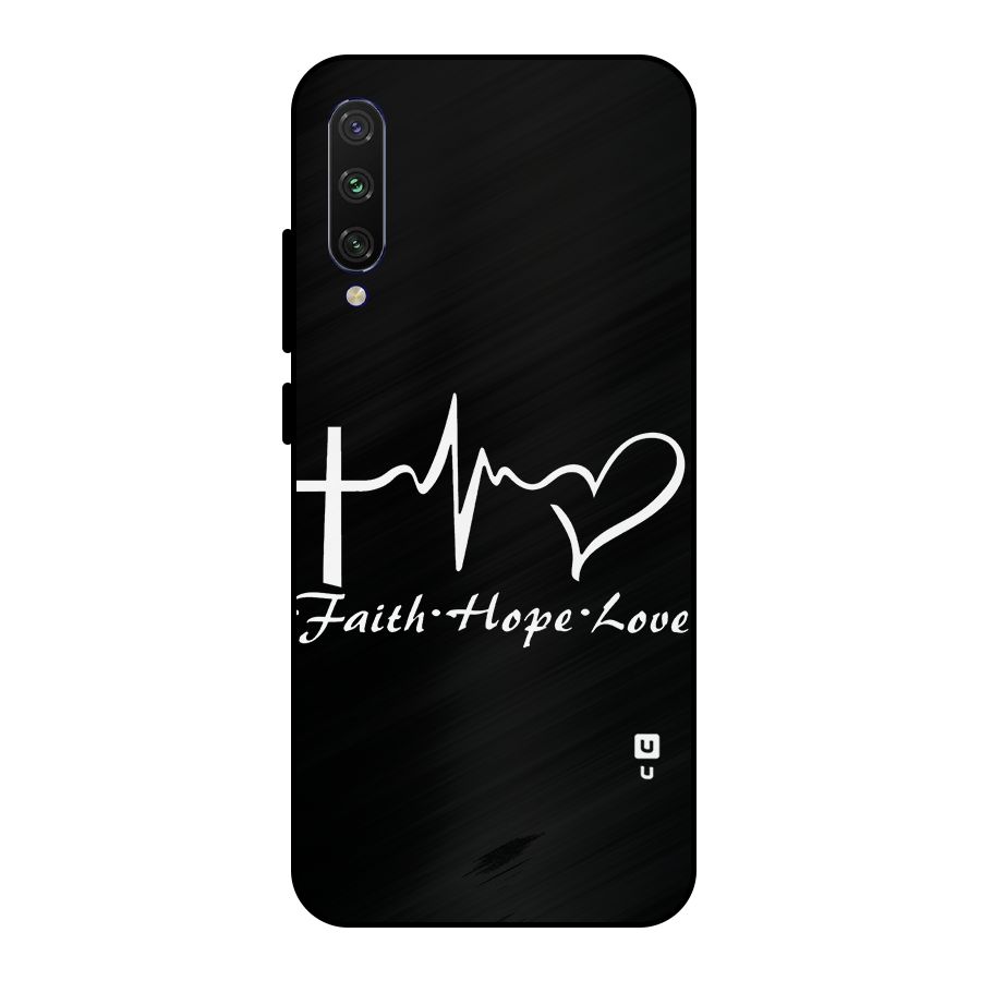 Faith Hope Love Heart Sign Metal Back Case for Mi A3