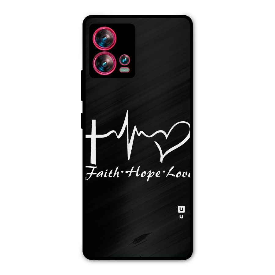 Faith Hope Love Heart Sign Metal Back Case for Motorola Edge 30 Fusion
