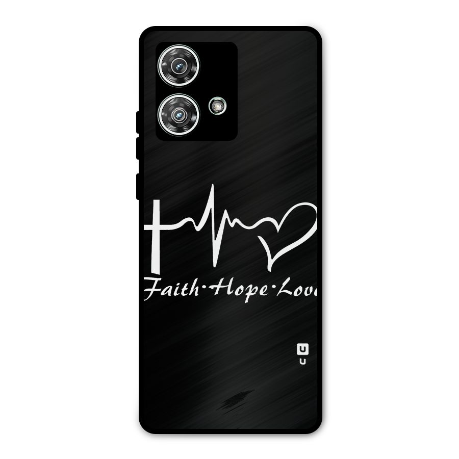 Faith Hope Love Heart Sign Metal Back Case for Motorola Edge 40 Neo