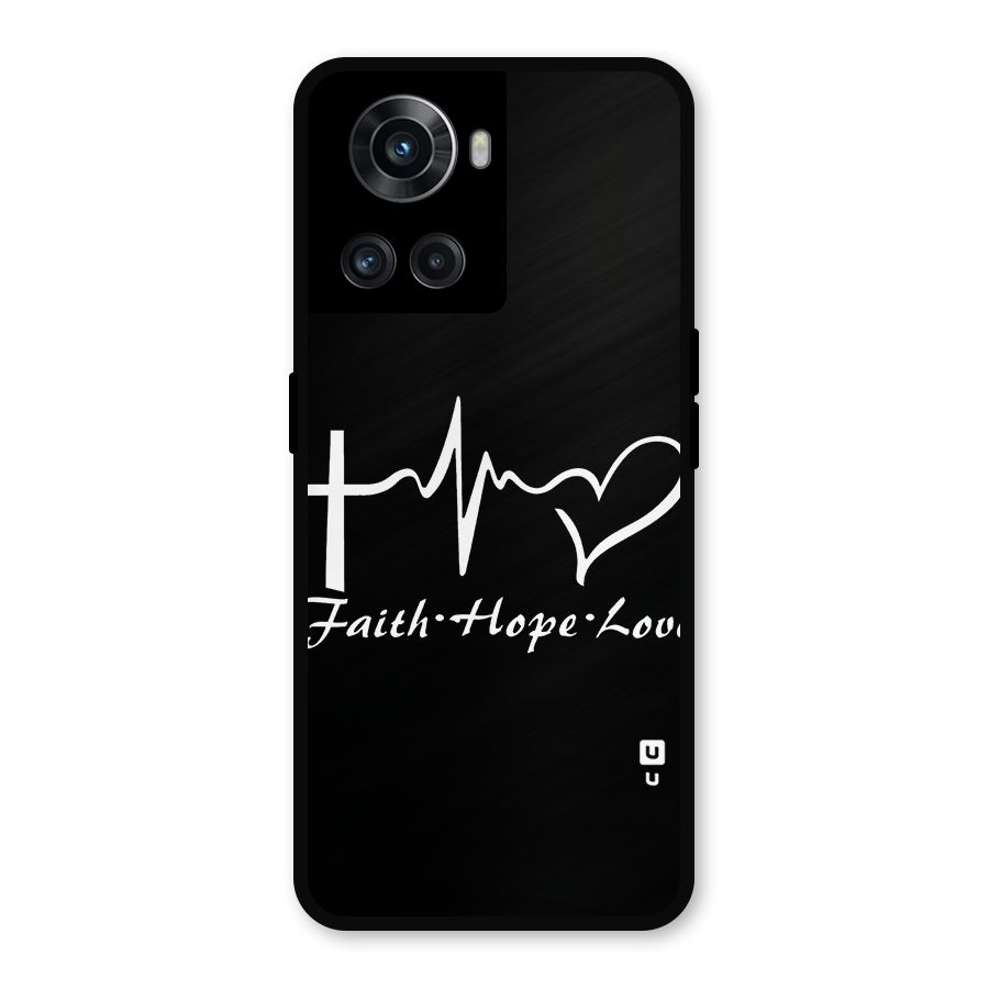 Faith Hope Love Heart Sign Metal Back Case for OnePlus 10R