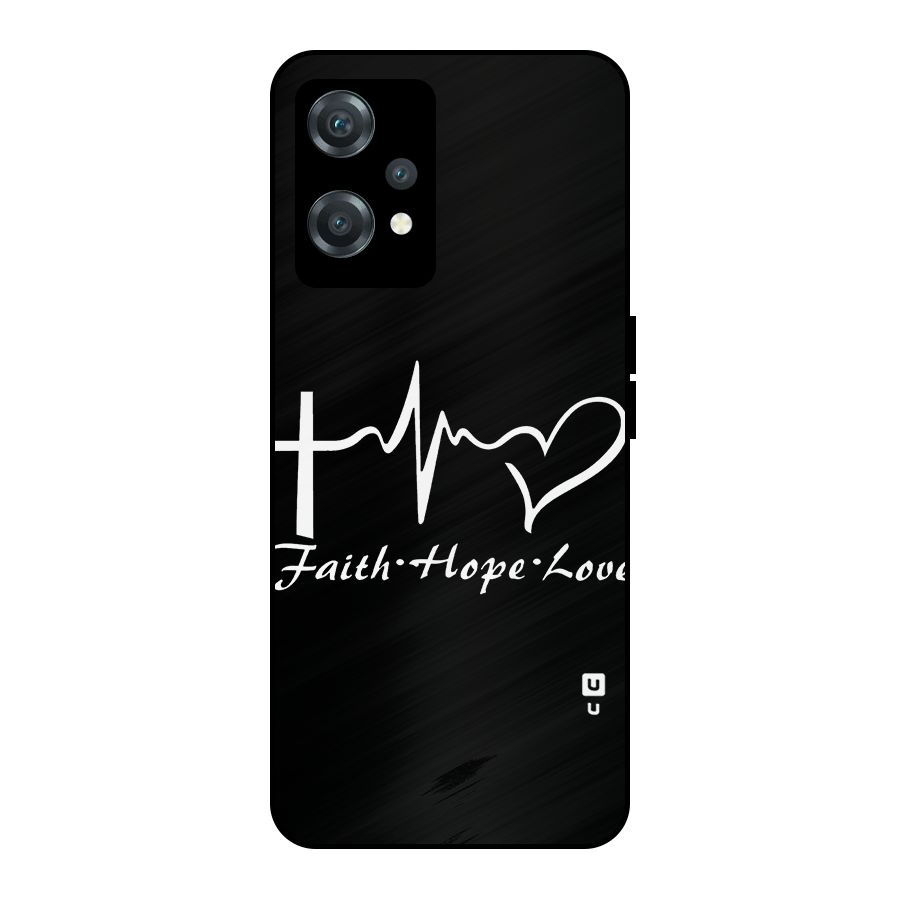 Faith Hope Love Heart Sign Metal Back Case for OnePlus Nord CE 2 Lite 5G
