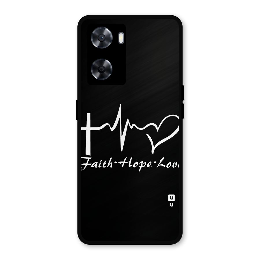 Faith Hope Love Heart Sign Metal Back Case for OnePlus Nord N20 SE