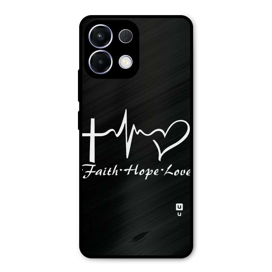 Faith Hope Love Heart Sign Metal Back Case for Oppo K13