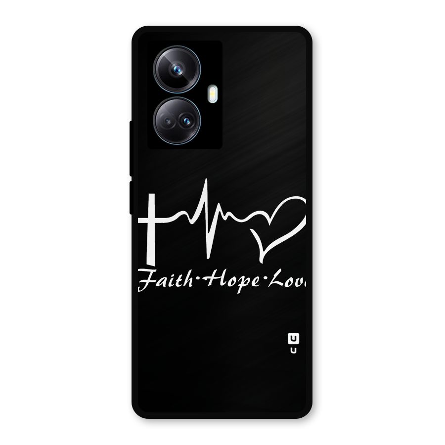Faith Hope Love Heart Sign Metal Back Case for Realme 10 Pro Plus