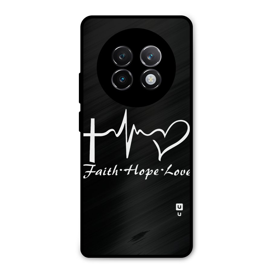 Faith Hope Love Heart Sign Metal Back Case for Realme 13 Plus