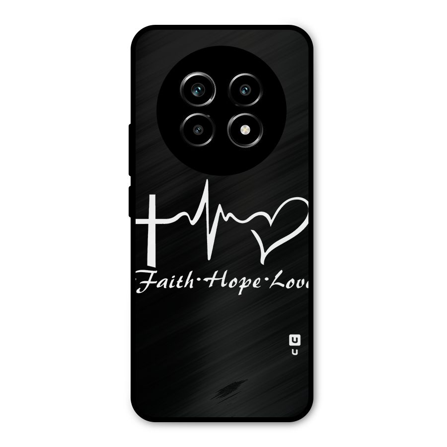 Faith Hope Love Heart Sign Metal Back Case for Realme 13 Pro
