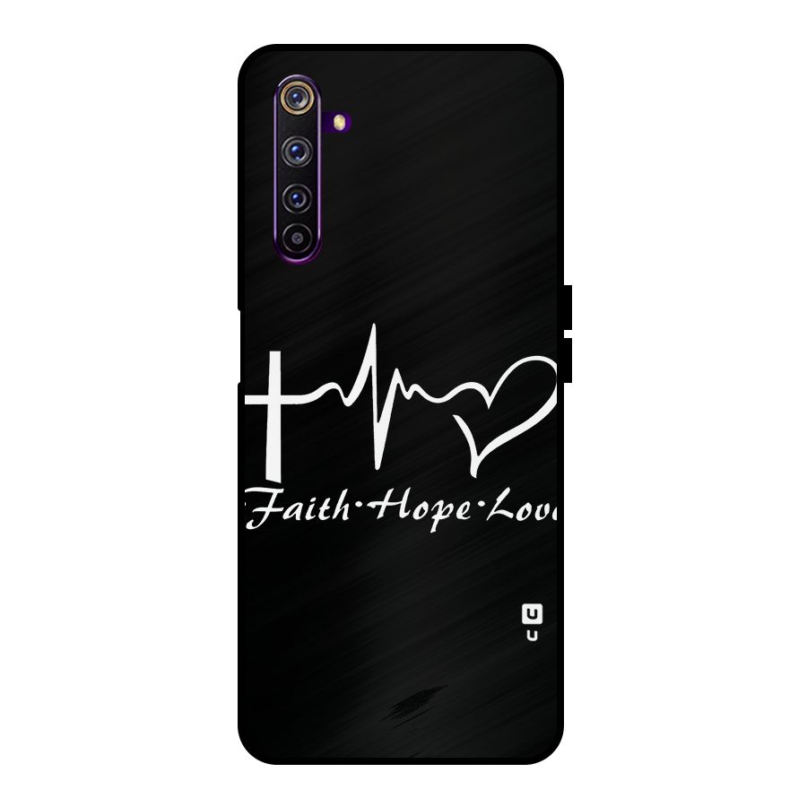 Faith Hope Love Heart Sign Metal Back Case for Realme 6 Pro