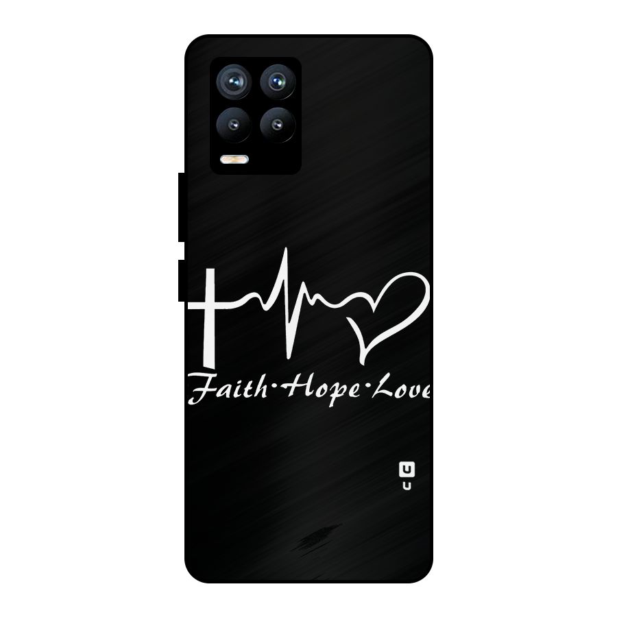 Faith Hope Love Heart Sign Metal Back Case for Realme 8 Pro