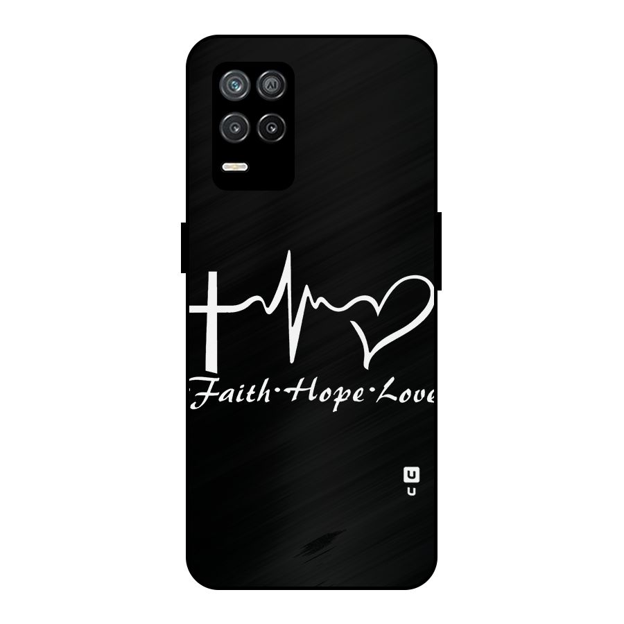 Faith Hope Love Heart Sign Metal Back Case for Realme 9 5G